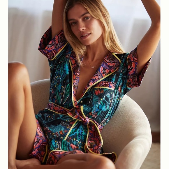 Anthropologie Marsha volnova flannel romper xs new - Picture 5 of 12